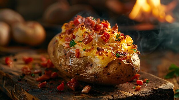 Baked stuffed potatoes